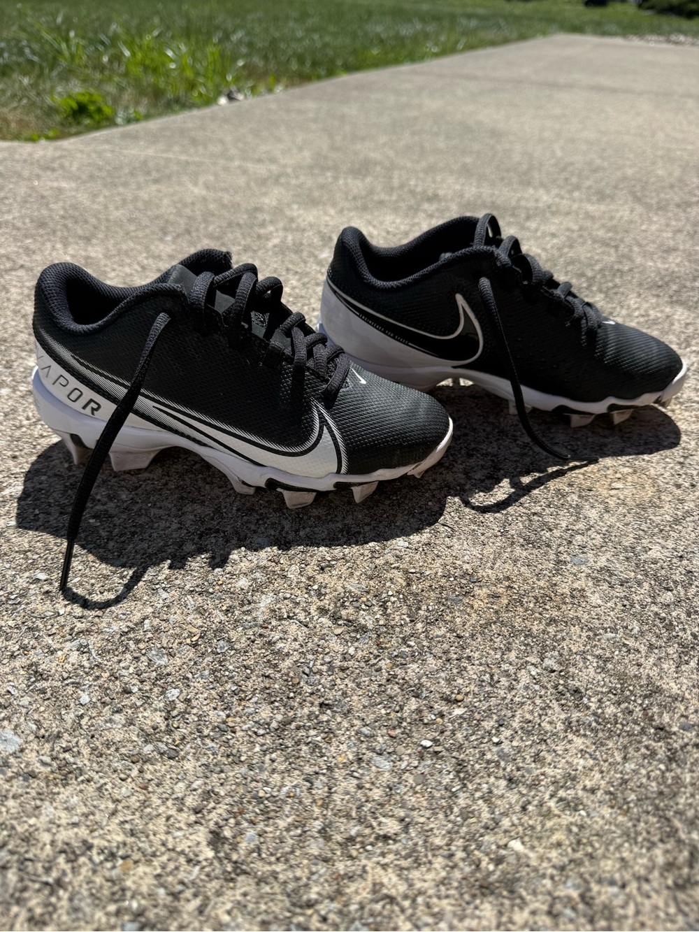 Nike Kids Black and White Turf/Football Cleats